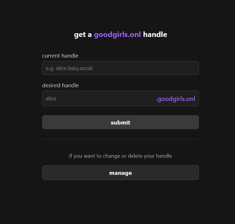 goodgirls.onl — handle registry